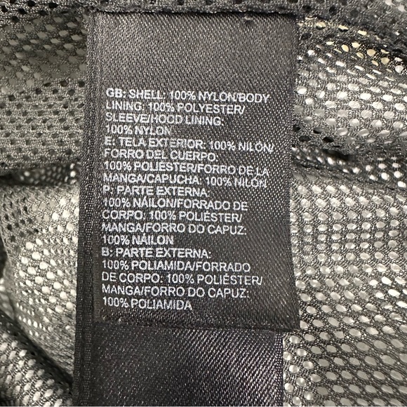 The North Face Men's Navy Blue HyVent Hooded Jacket Large Waterproof Hiking EUC - Picture 7 of 11